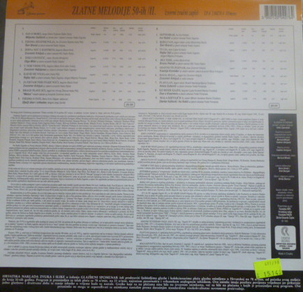 Various - Zlatne Melodije 50-ih 2 (LP, Comp)