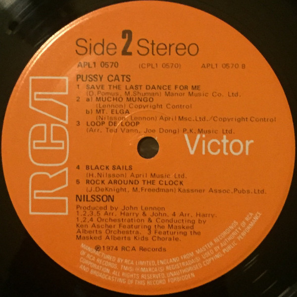 Harry Nilsson - Pussy Cats (LP, Album, Gat)