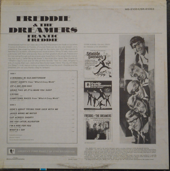 Freddie & The Dreamers - Frantic Freddie (LP, Album, Mono)