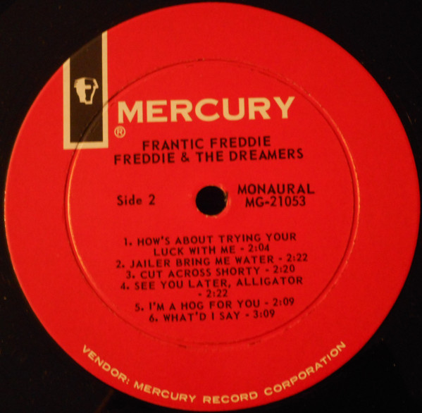 Freddie & The Dreamers - Frantic Freddie (LP, Album, Mono)