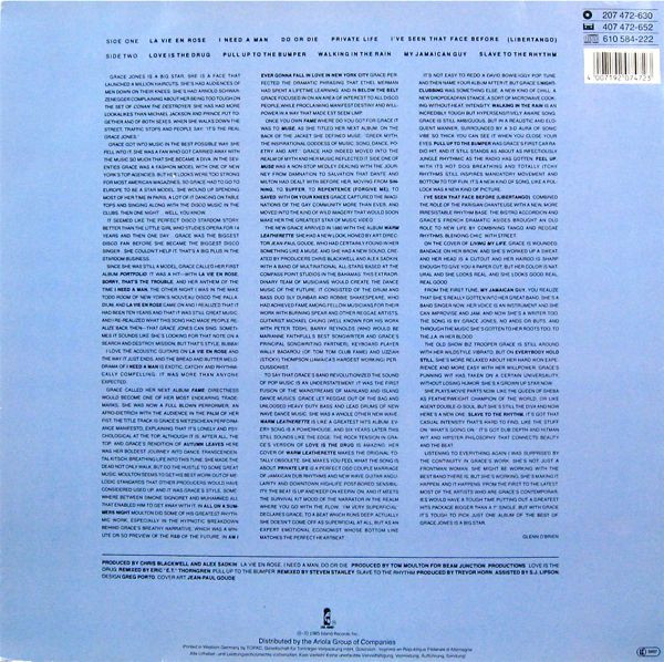 Grace Jones - Island Life (LP, Comp, Gat)