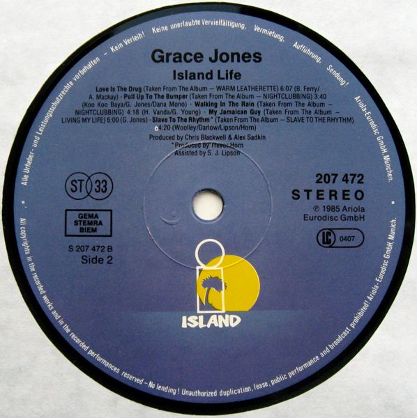 Grace Jones - Island Life (LP, Comp, Gat)