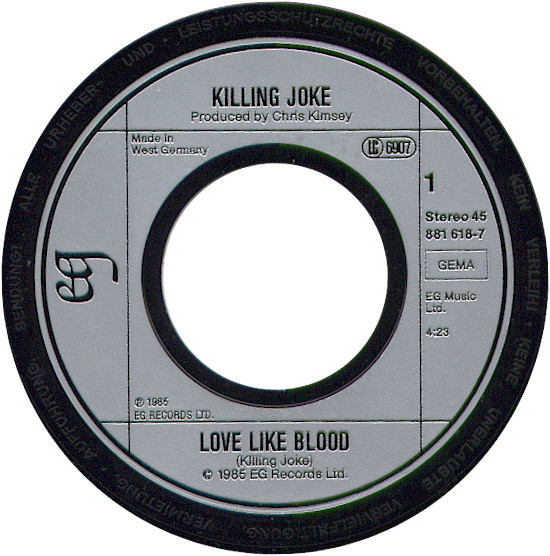 Killing Joke - Love Like Blood (7