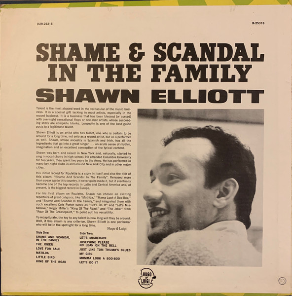 Shawn Elliott - Shame And Scandal In The Family (LP, Album, Mono)