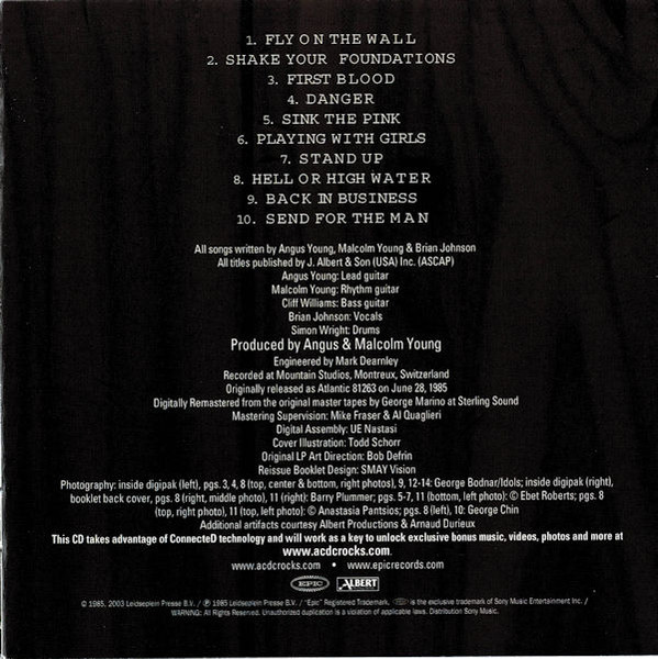 AC/DC - Fly On The Wall (CD, Album, Enh, RE, RM, Dig)