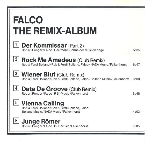 Falco - The Remix-Album (CD, Album)