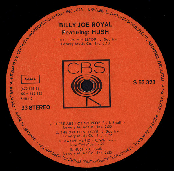 Billy Joe Royal - Featuring Hush (LP, Album)