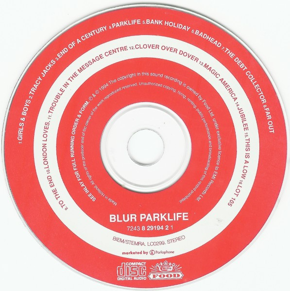 Blur - Parklife (CD, Album)
