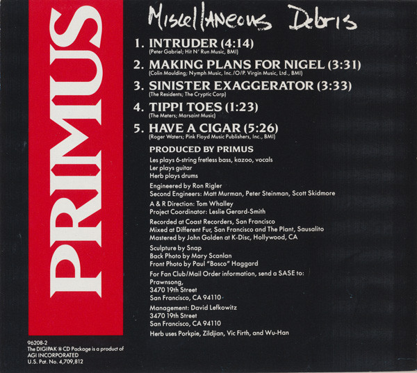 Primus - Miscellaneous Debris (CD, EP, Dig)