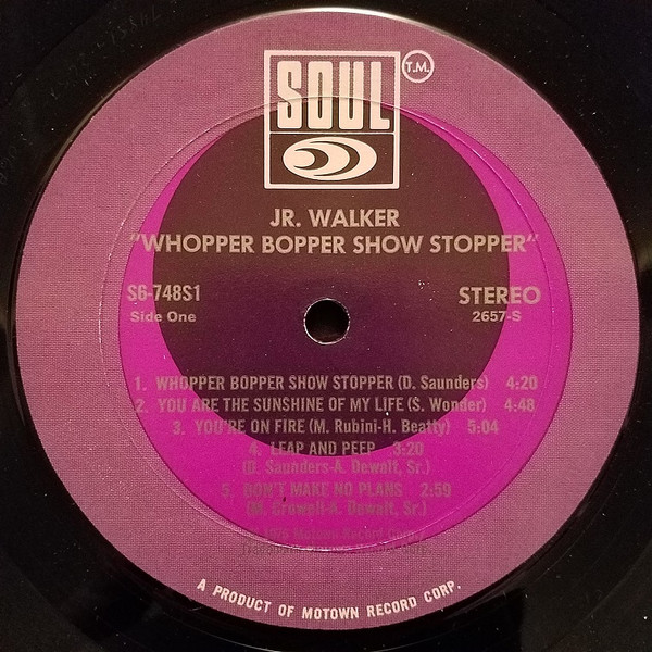 Jr. Walker* - Whopper Bopper Show Stopper (LP, Album)