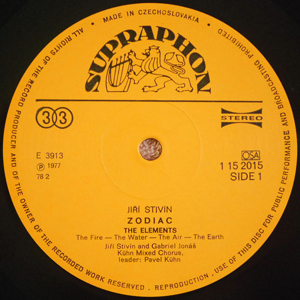 JiÅ™Ã­ StivÃ­n - Zodiac (LP, Album, RP)