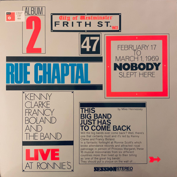 Kenny Clarke Francy Boland And The Band* - Live At Ronnie's ; Album 2 ; Rue Chaptal (LP, Album, Gat)