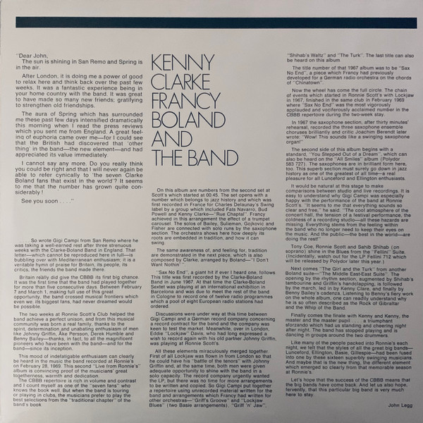 Kenny Clarke Francy Boland And The Band* - Live At Ronnie's ; Album 2 ; Rue Chaptal (LP, Album, Gat)