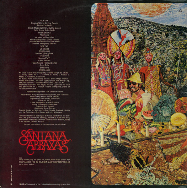 Santana - Abraxas (LP, Album, Gat)