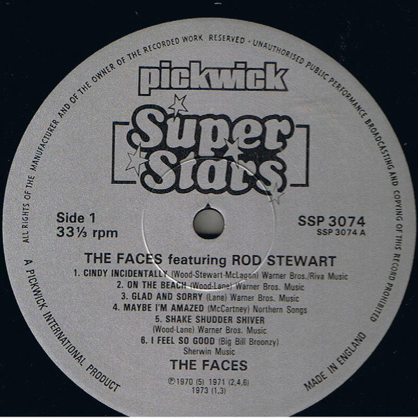 The Faces* Featuring Rod Stewart - The Faces Featuring Rod Stewart (LP, Comp)
