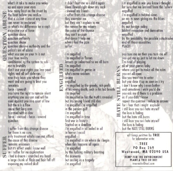 Tree (3) - A Lot To Fear (CD, Album)