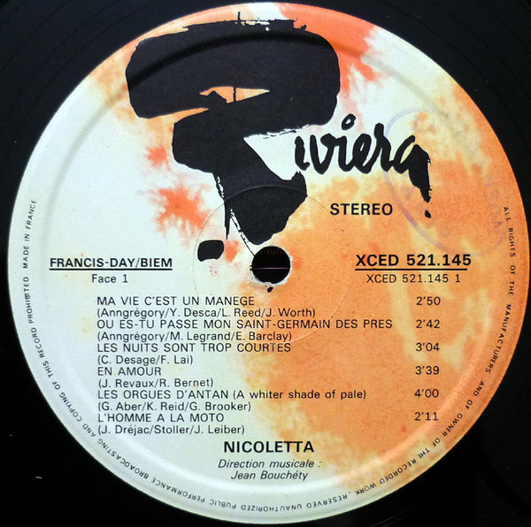 Nicoletta (2) - Ma Vie C'est Un Manège (LP, Album)