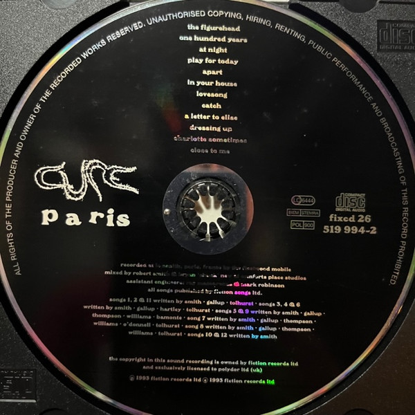 Cure* - Paris (CD, Album)
