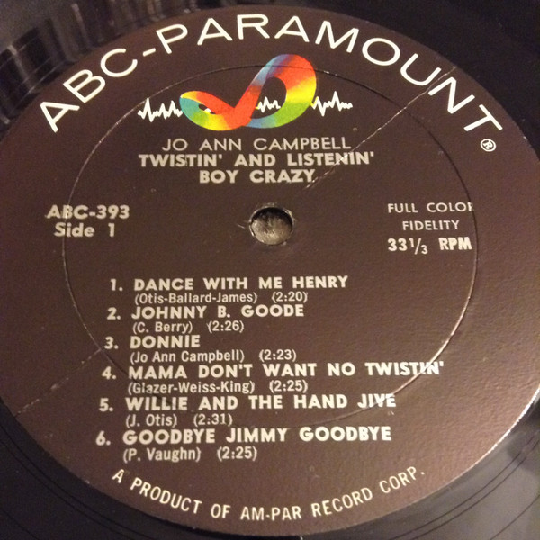 Jo Ann Campbell - For Twistin' And Listenin' / Boy Crazy (LP, Album, Mono)