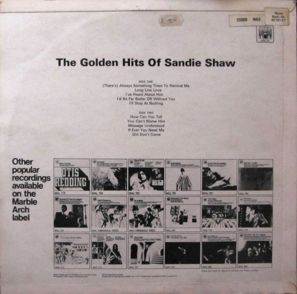 Sandie Shaw - The Golden Hits Of Sandie Shaw (LP, Comp)