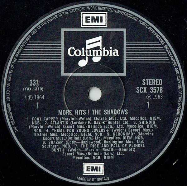 The Shadows - More Hits! The Shadows (LP, Comp, RE)