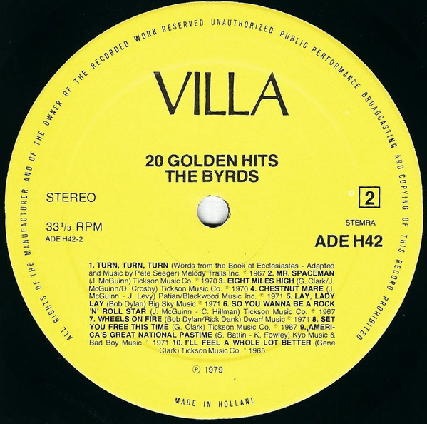 The Byrds - 20 Golden Hits (LP, Comp)