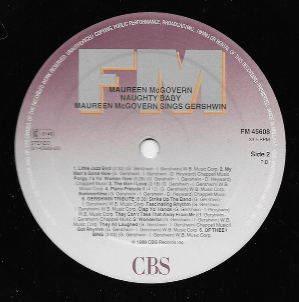 Maureen McGovern - Naughty Baby (Maureen McGovern Sings Gershwin) (LP, Album)