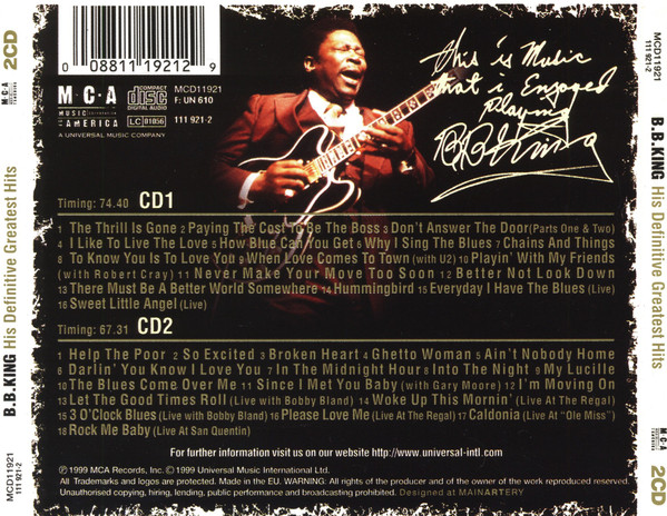 B.B. King - His Definitive Greatest Hits (2xCD, Comp)