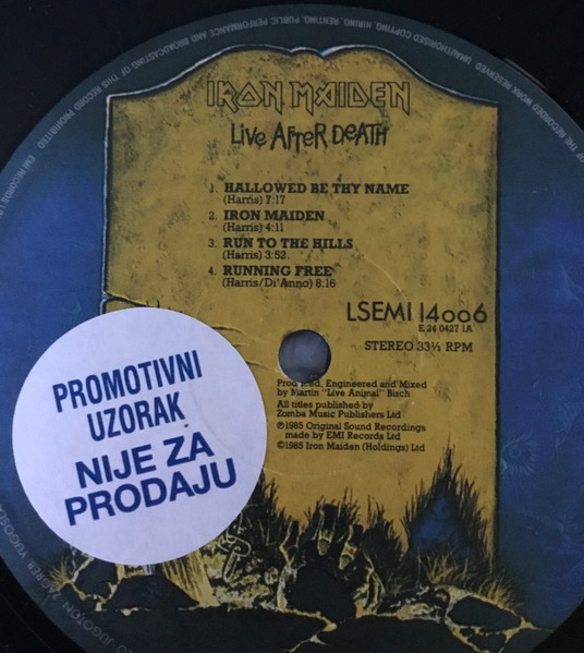 Iron Maiden - Live After Death (2xLP, Album)