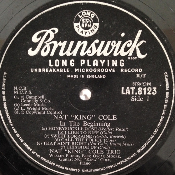 Nat 'King' Cole Trio* - In The Beginning (LP, Comp, Mono)