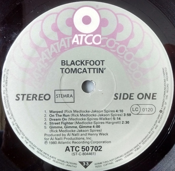 Blackfoot (3) - Tomcattin' (LP, Album)