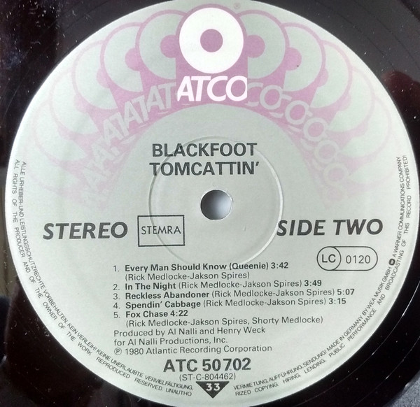 Blackfoot (3) - Tomcattin' (LP, Album)