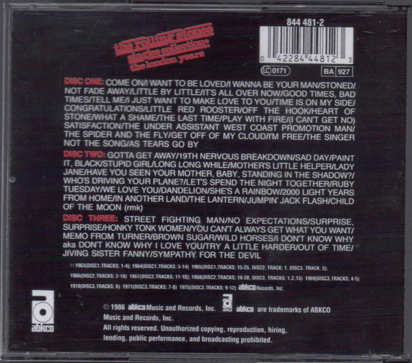 The Rolling Stones - Singles Collection* (The London Years) (3xCD, Comp, RE, RM)