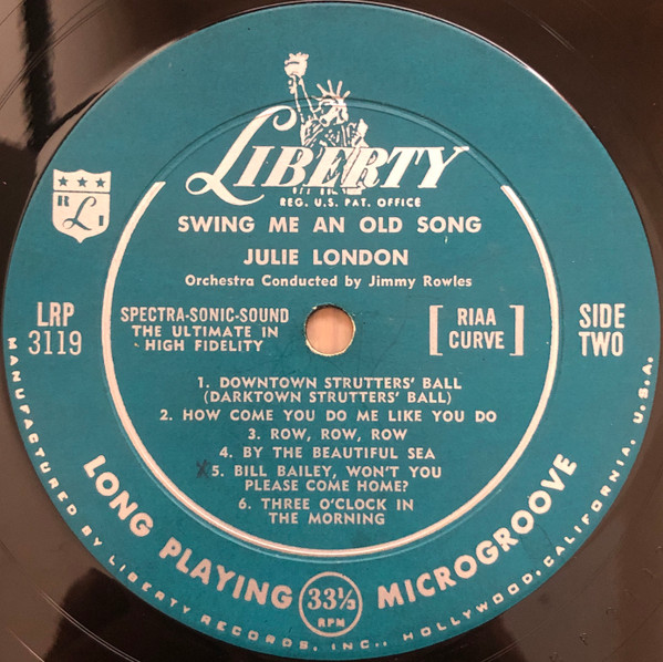 Julie London - Swing Me An Old Song (LP, Album, Mono)