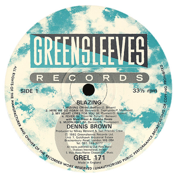 Dennis Brown - Blazing ! (LP, Album)