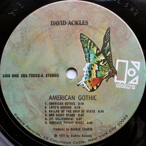 David Ackles - American Gothic (LP, Album, San)
