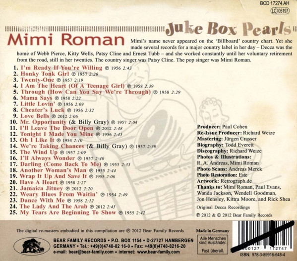 Mimi Roman - I'm Ready If You're Willing (CD, Comp)