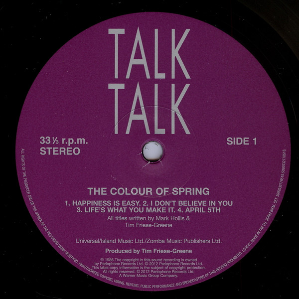 Talk Talk - The Colour Of Spring (LP, Album, RE, 180 + DVD-V, Album, RE, NTSC)