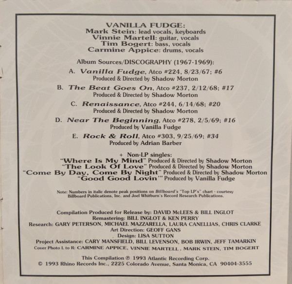 Vanilla Fudge - Psychedelic Sundae (The Best Of) (CD, Comp, RM)