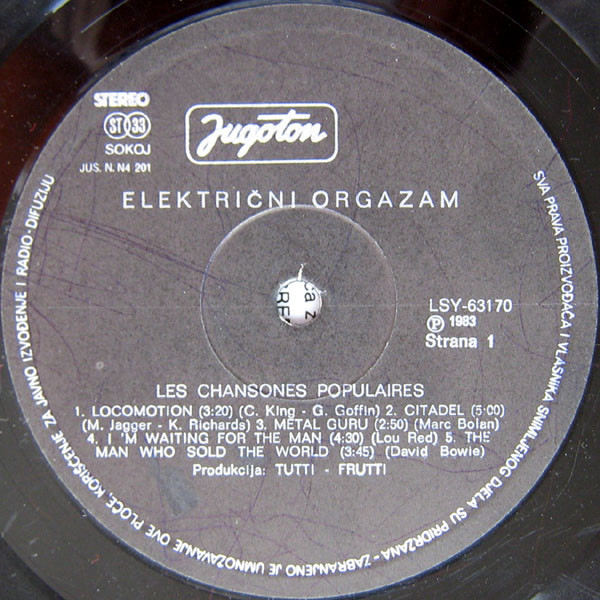 Električni Orgazam - Les Chansones Populaires (LP, Album)