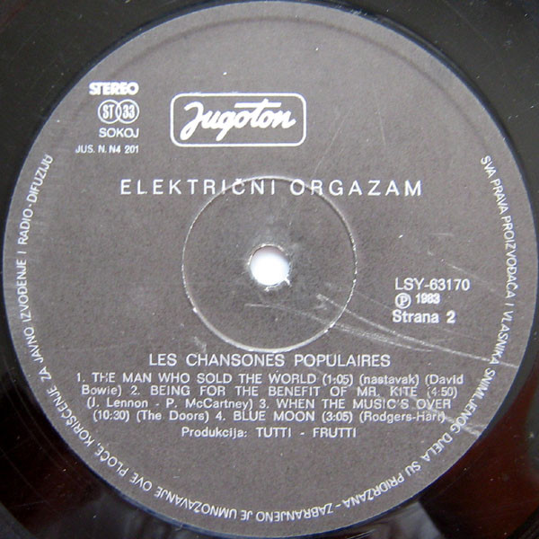 Električni Orgazam - Les Chansones Populaires (LP, Album)
