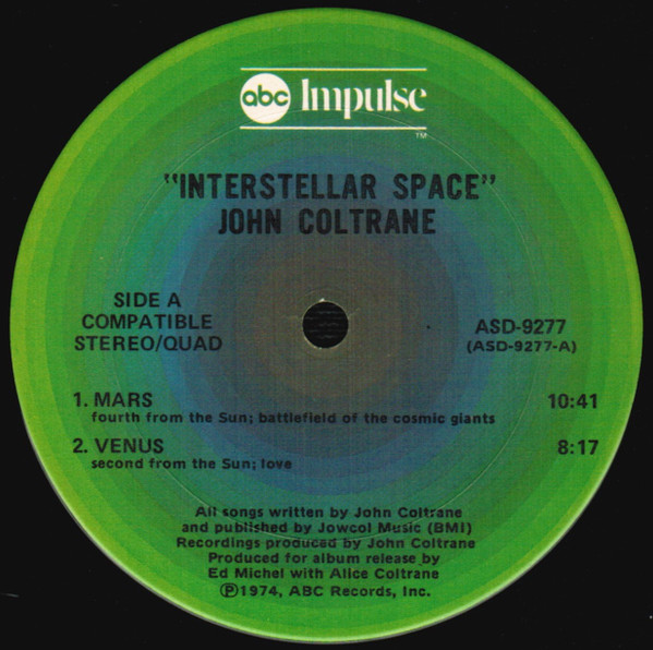 John Coltrane - Interstellar Space (LP, Album, Quad, Gat)