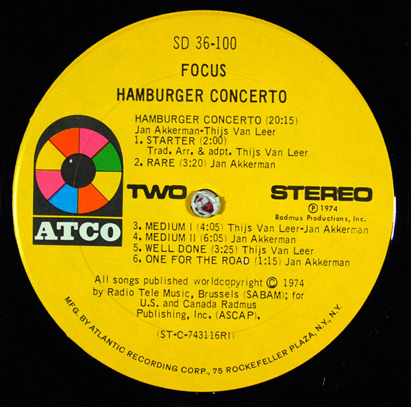 Focus (2) - Hamburger Concerto (LP, Album, PRC)