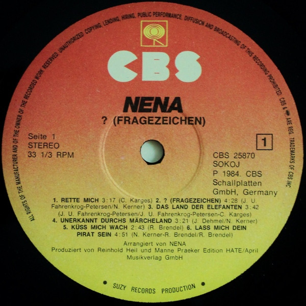 Nena - ? (Fragezeichen) (LP, Album)