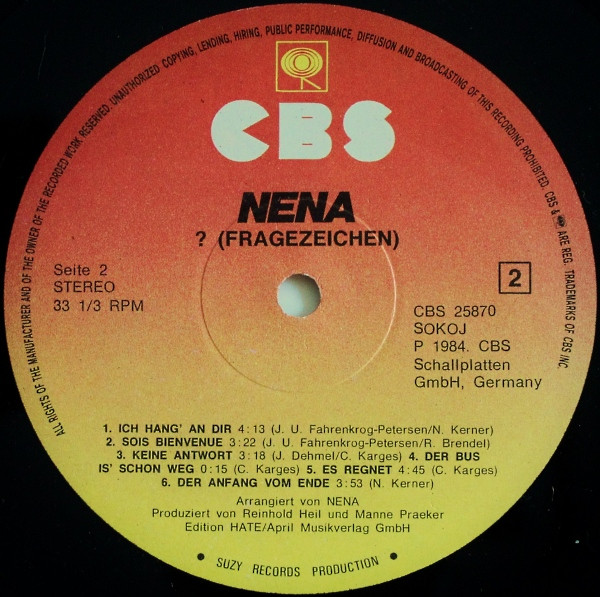 Nena - ? (Fragezeichen) (LP, Album)