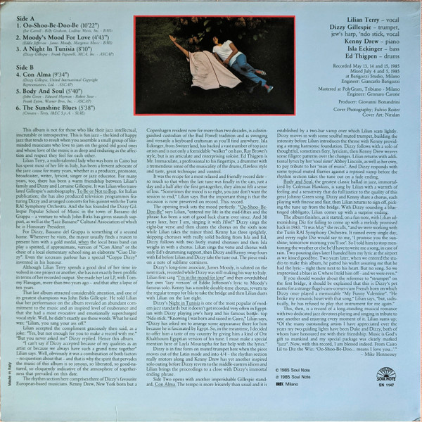 Lilian Terry With Dizzy Gillespie - Oo-Shoo-Be-Doo-Be ...Oo, Oo ...Oo, Oo (LP, Album)