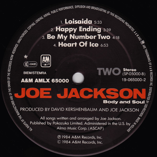 Joe Jackson - Body And Soul (LP, Album)