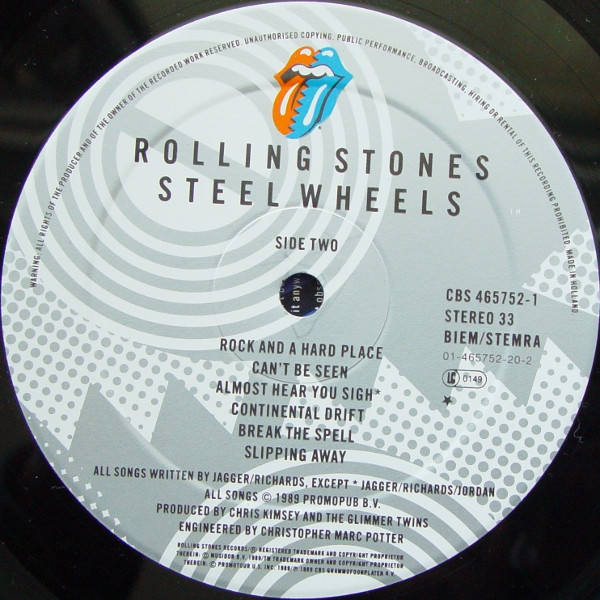 Rolling Stones* - Steel Wheels (LP, Album, 391)