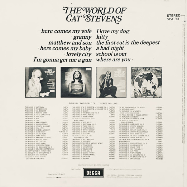 Cat Stevens - The World Of Cat Stevens (LP, Comp)