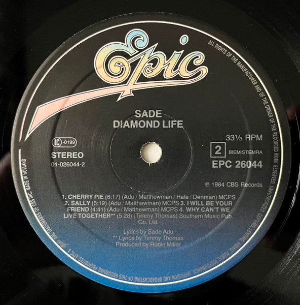 Sade - Diamond Life (LP, Album, Dar)